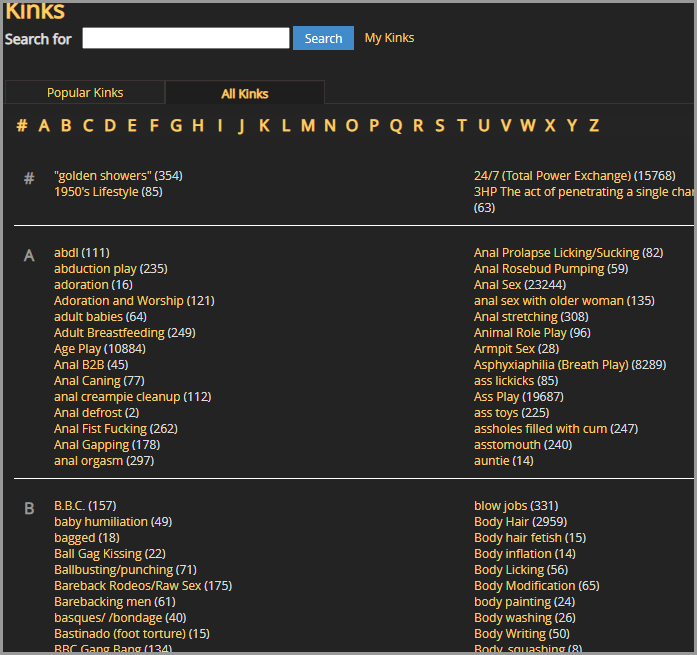 kinks search feature at ALT